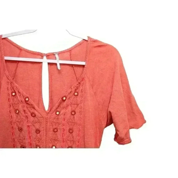 Free People Dress Size Small 100% Cotton Embroidered Flowy Lightweight Boho - Picture 7 of 13